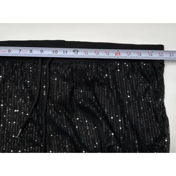 Nikki Lund Womens Size 2X Black Full Sequin Drawstring Pull On Pants Joggers NWT - Picture 12 of 12